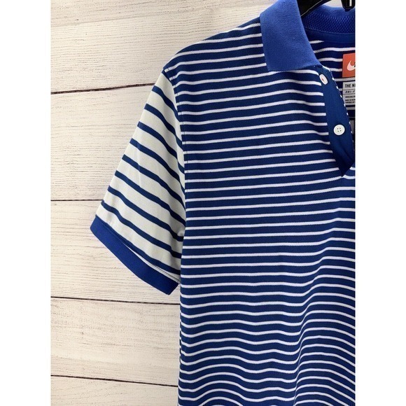 Nike Dri-Fit Blue Stripe Golf Polo Shirt AV4165-438 Small Standard Was $75‎ NWT - Picture 5 of 9